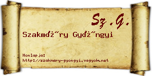 Szakmáry Gyöngyi névjegykártya