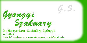 gyongyi szakmary business card